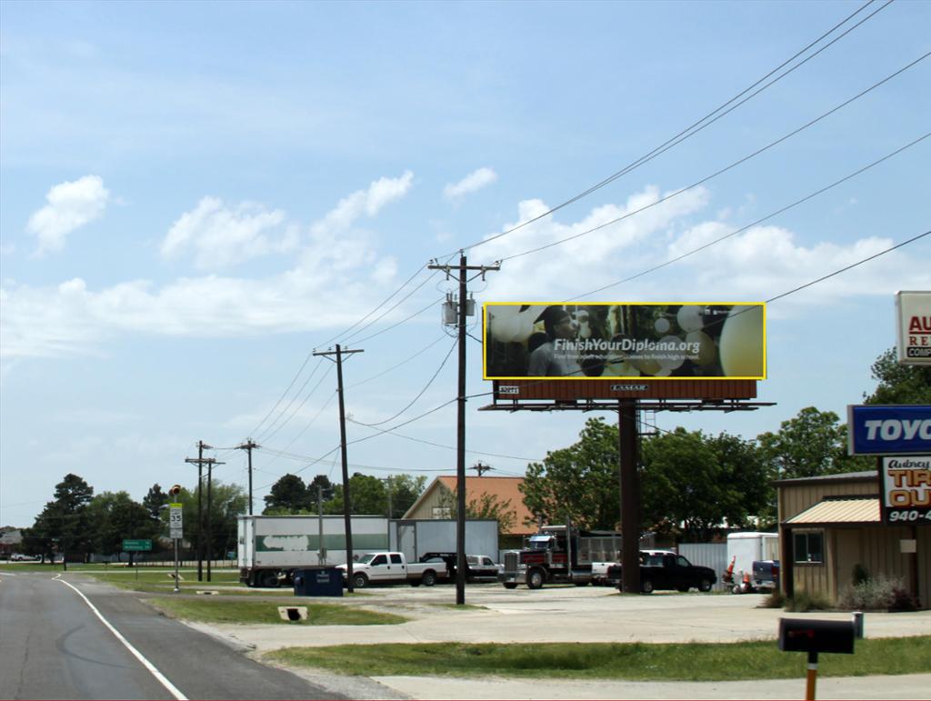 Photo of a billboard in Aubrey