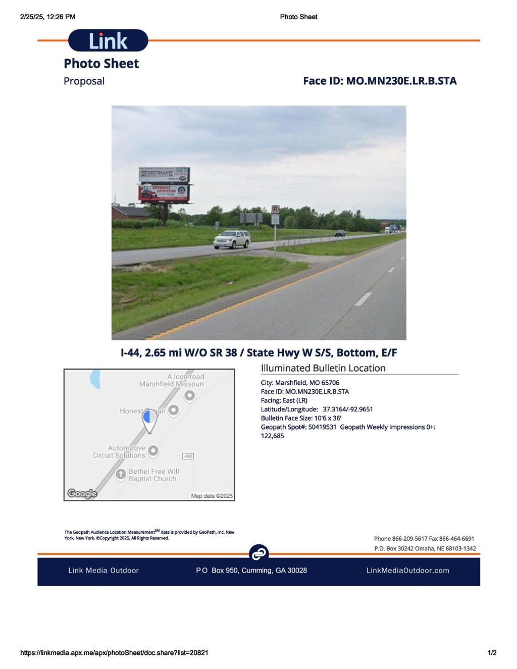 Photo of a billboard in Macomb